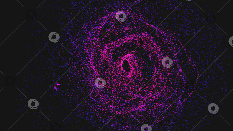 Скачать Множество блестящих частиц астральной пыли в форме спирали, фон, сгенерированный компьютером, фон для 3D-рендеринга фотосток Ozero