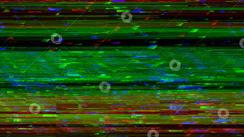 Скачать Динамическое видео с глючом, плохой телевизионный сигнал цветного дисплея, фон 3d-рендеринга, сгенерированный компьютером фотосток Ozero