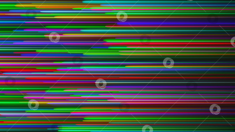 Скачать Множество неоновых световых линий на черном абстрактном компьютерном фоне, 3D-рендеринг фотосток Ozero