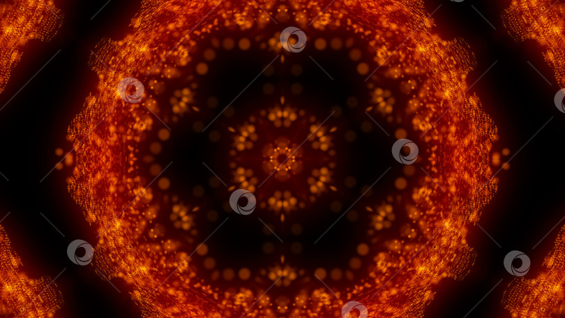 Скачать Красивый абстрактный калейдоскоп - фрактальный цветок, фон для 3d-рендеринга, фон для компьютерной генерации фотосток Ozero