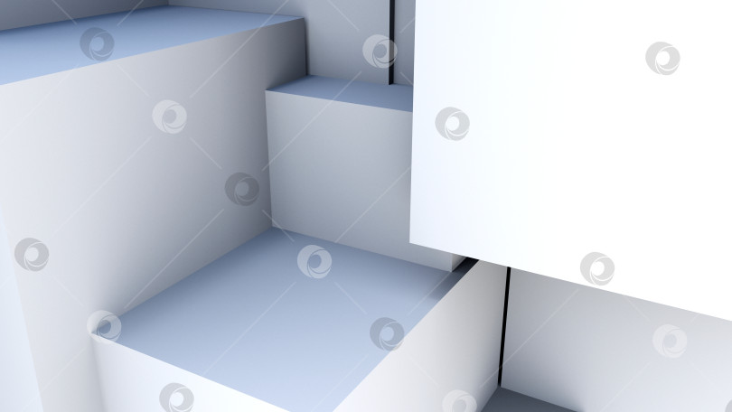Скачать отделите белые кубики. фон 3d-рендеринга фотосток Ozero