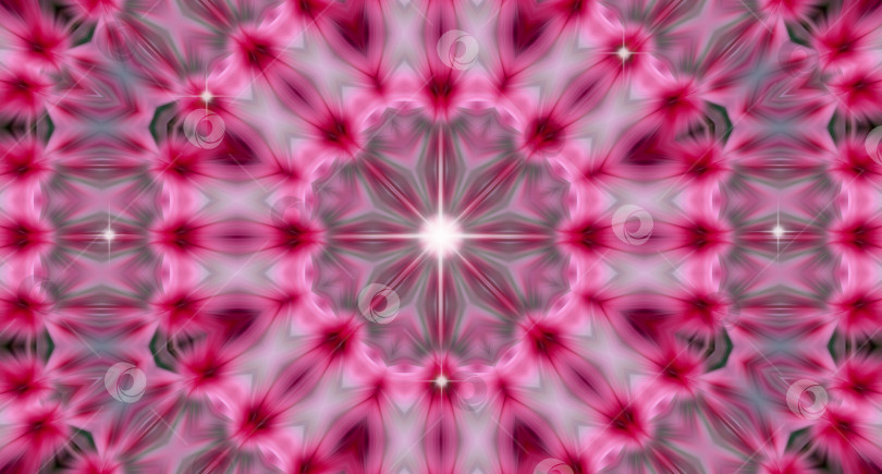 Скачать Красивый розовый калейдоскоп - фрактальный фон для 3d-рендеринга, фон для компьютерной генерации фотосток Ozero