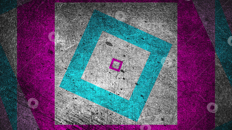 Скачать Современный гранжевый абстрактный фон с прямоугольниками, поцарапанной поверхностью, 3d-рендерингом компьютерного фона фотосток Ozero