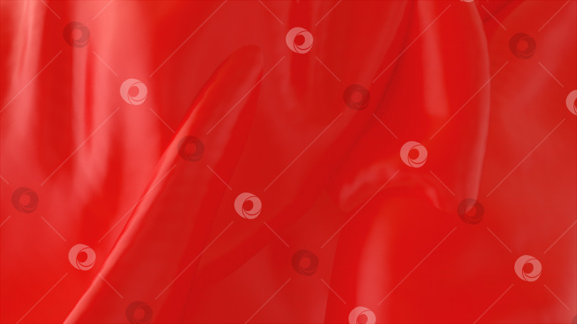 Скачать Красивая красная волнистая ткань, компьютерный фон, фон для 3d-рендеринга фотосток Ozero