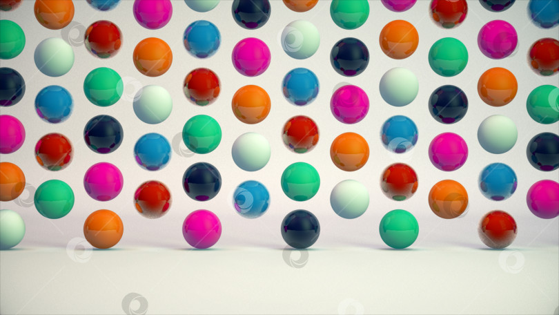 Скачать Абстрактный фон с разноцветными шарами и приятным освещением фотосток Ozero