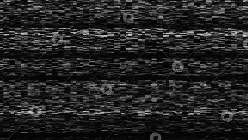 Скачать Динамический телевизионный шум, плохой телевизионный сигнал, черно-белый, монохромный, фон для 3d-рендеринга фотосток Ozero