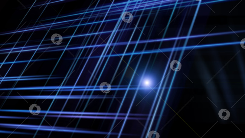 Скачать Абстрактный фон с линиями в темном пространстве, 3d-рендеринг компьютерного фона фотосток Ozero