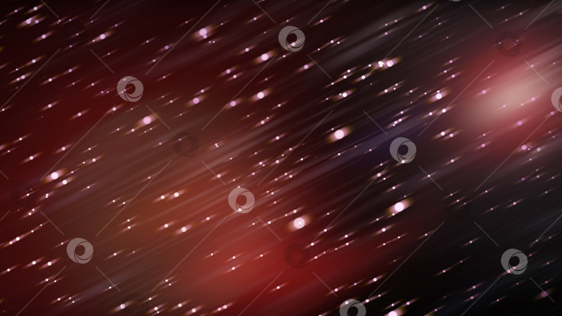 Скачать Космическая абстракция с падающими звездами или метеоритами и вселенной, 3d-рендеринг компьютерного фона фотосток Ozero