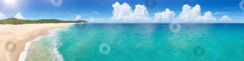 Скачать Океанский пляж в солнечный день фотосток Ozero