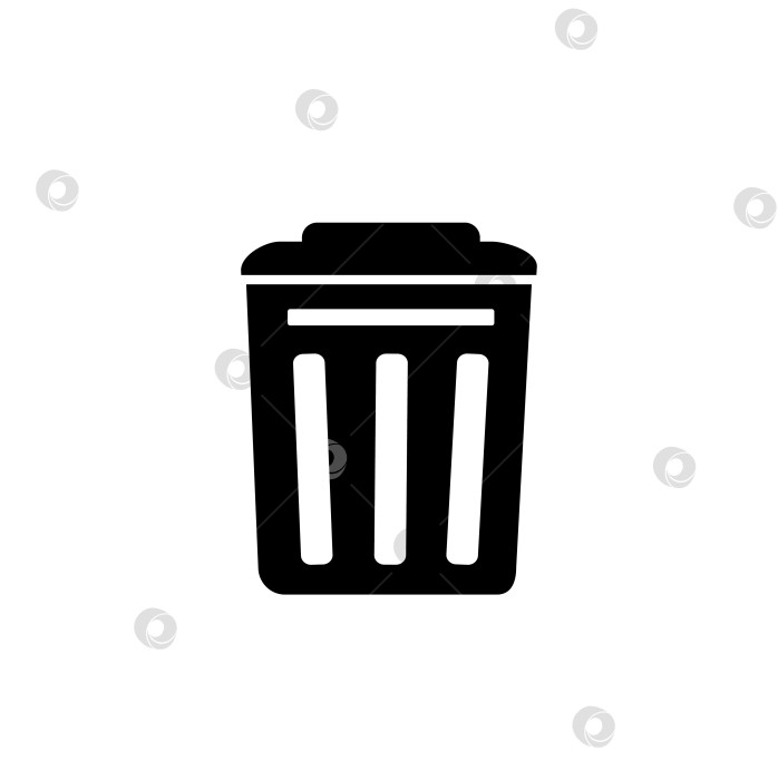 Скачать Иллюстрация значка мусорного бака фотосток Ozero