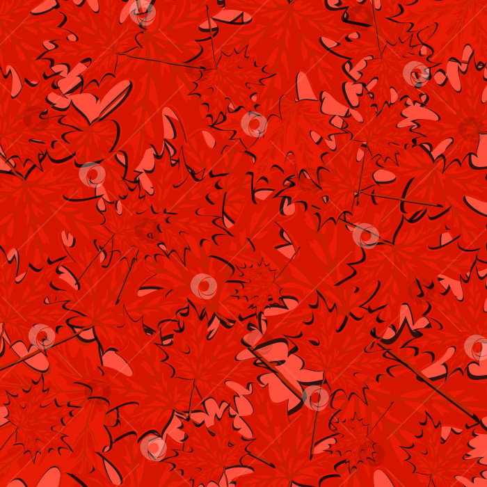 Скачать Плакат с Днем Канады, векторная иллюстрация или поздравительная открытка на фоне красных кленовых листьев фотосток Ozero