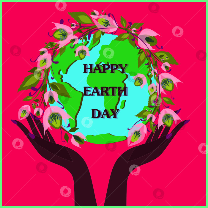 Скачать Концептуальная иллюстрация Международного дня матери-Земли. Набор векторных иллюстраций фотосток Ozero