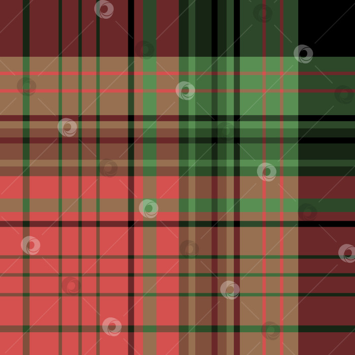 Скачать Бесшовный узор в красном, зеленом и черном цветах для пледа, ткани, текстиля, одежды, скатерти и других вещей. Векторное изображение. фотосток Ozero