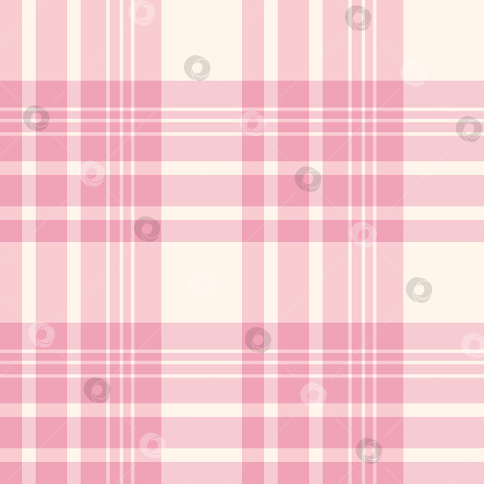 Скачать Бесшовный узор в простых уютных розовых и светло-бежевых тонах для пледа, ткани, текстиля, одежды, скатерти и других вещей. Векторное изображение. фотосток Ozero