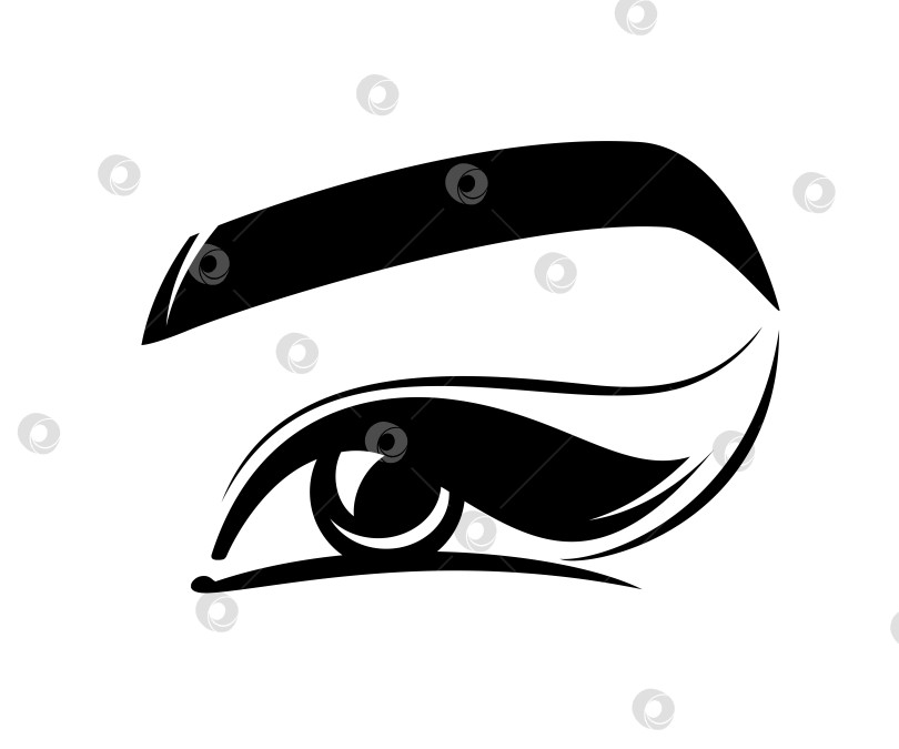 Скачать ресницы, брови. макияж логотип. глаз иконка стилизованная. фотосток Ozero