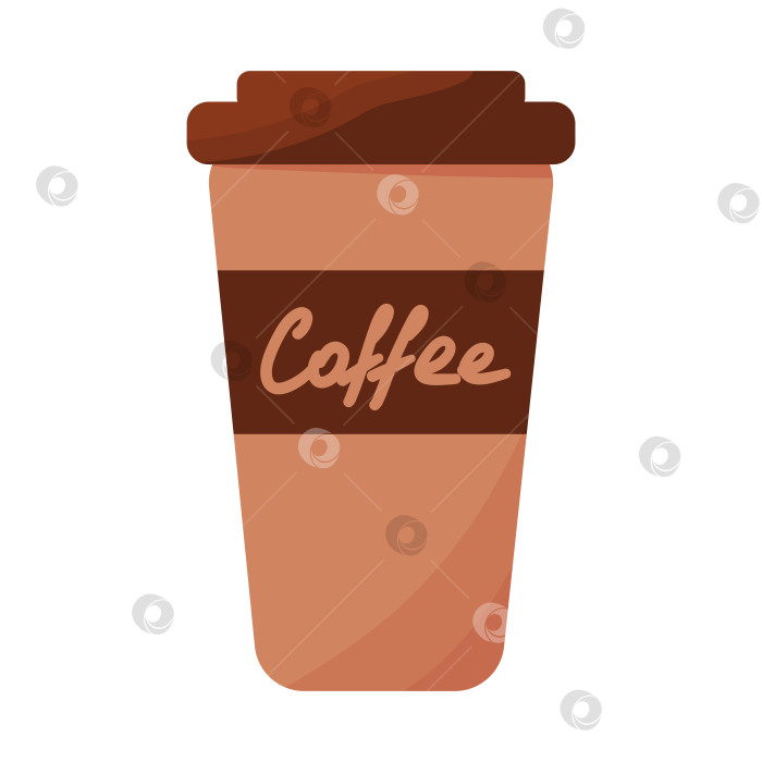 Скачать кофейная чашка кафе коричневый значок горячего элемента фотосток Ozero
