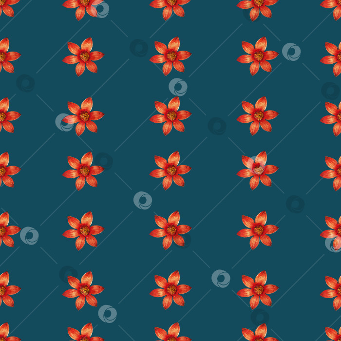 Скачать Бесшовный узор из оранжевых цветов, цифровая бумага фотосток Ozero