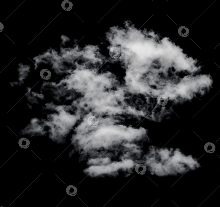 Скачать Пушистые облака, выделяющиеся на черном фоне фотосток Ozero