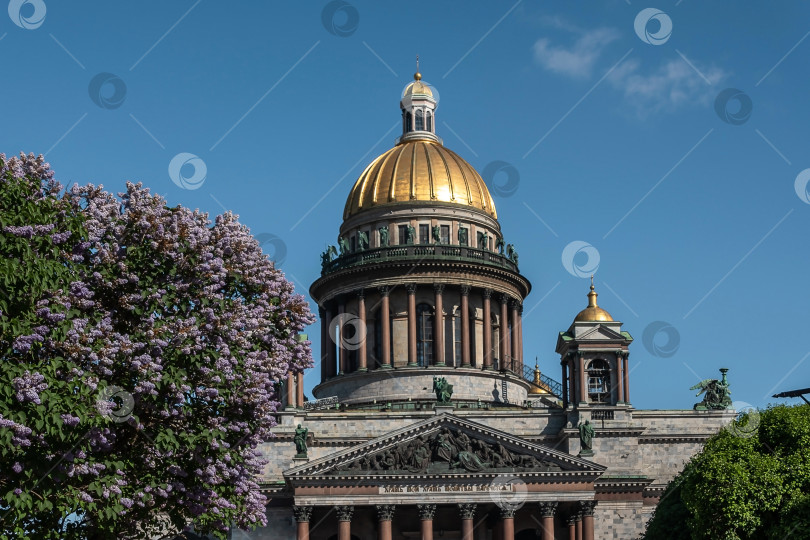 Скачать Купола собора Св. Исаакиевский собор в Санкт-Петербурге, Россия, 2022 год. фотосток Ozero