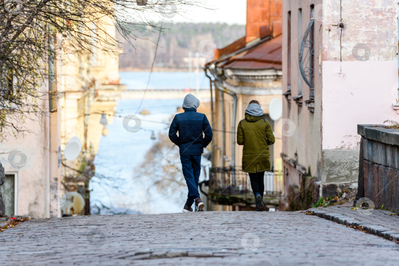 Скачать Россия, Выборг, 06.11.2019 Улица и старые дома города Выборга фотосток Ozero