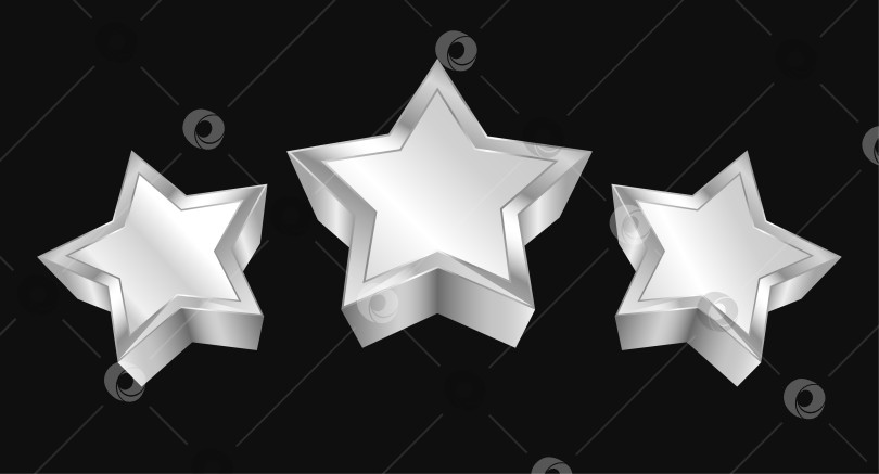 Скачать Три серебряные звезды фотосток Ozero