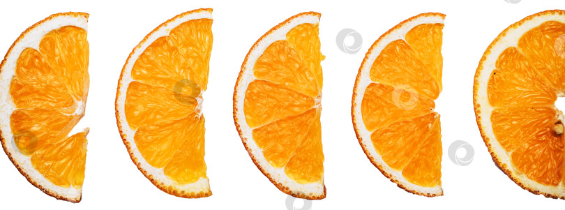 Скачать Ломтики апельсинов - вкусная съедобная фоновая рамка фотосток Ozero