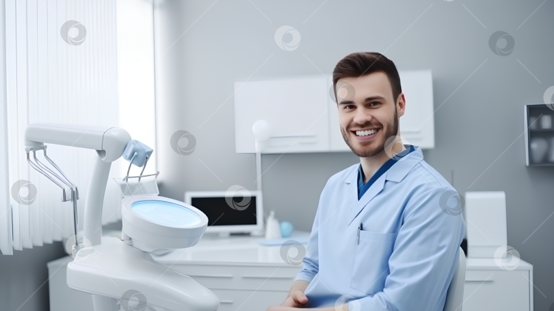 Скачать Врач стоматолог на своём рабочем месте фотосток Ozero
