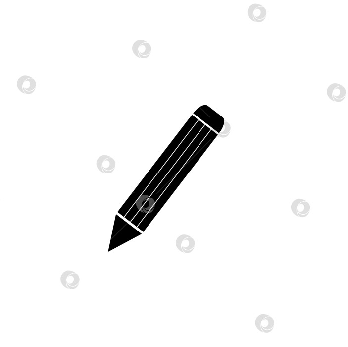 Скачать векторная иллюстрация простого значка силуэта карандаша фотосток Ozero