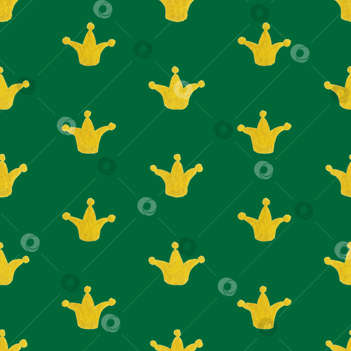Скачать Золотая золотисто-зеленая корона бесшовный узор текстурный фон фотосток Ozero