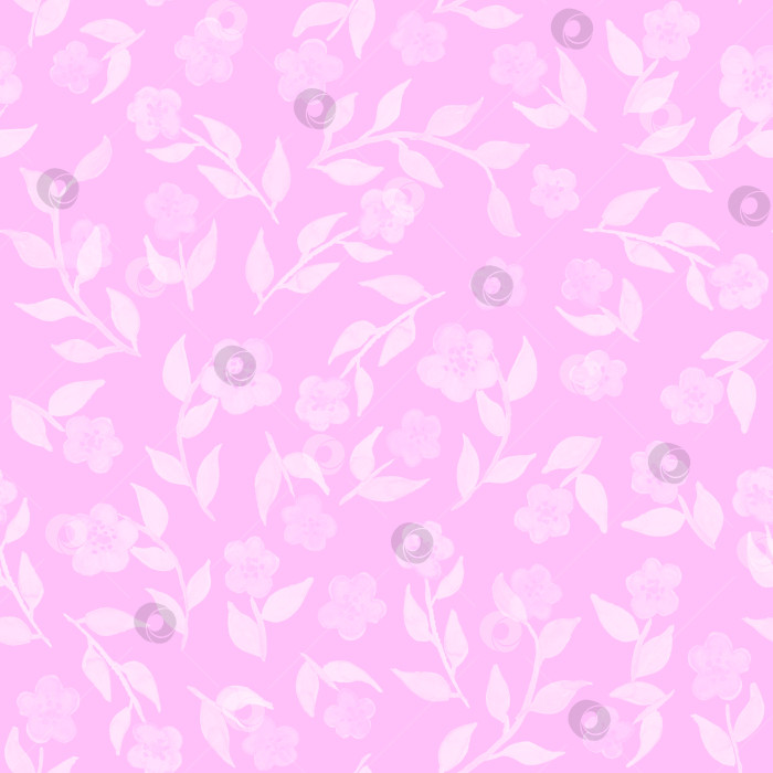 Скачать Акварельный цветок цветочно-розовый нежный бесшовный фон с рисунком фотосток Ozero
