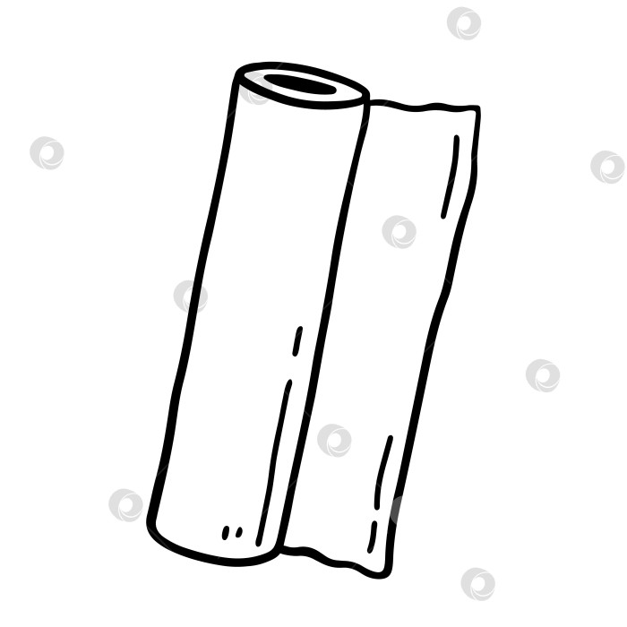 Скачать Рулон бумажных полотенец, выделенный на белом фоне фотосток Ozero