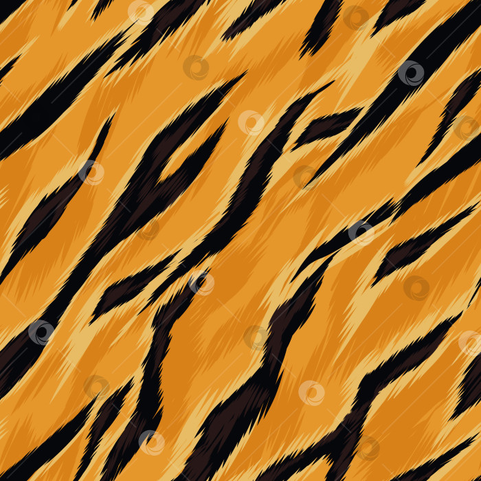 Скачать Бесшовный узор из тигровой шкуры. Векторная текстура экзотического африканского животного. фотосток Ozero