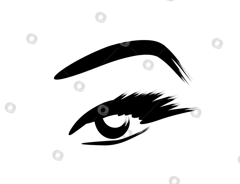 Скачать глаз ресницы бровь. макияж логотип. эмблема салон красоты фотосток Ozero