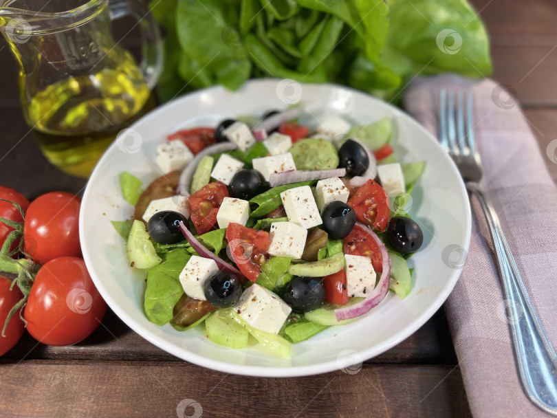 Скачать Ингредиенты греческого салата крупным планом. фотосток Ozero