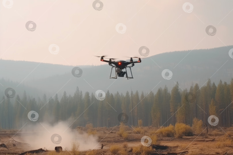 Скачать Воздушное тушение лесных пожаров в летнюю жару фотосток Ozero