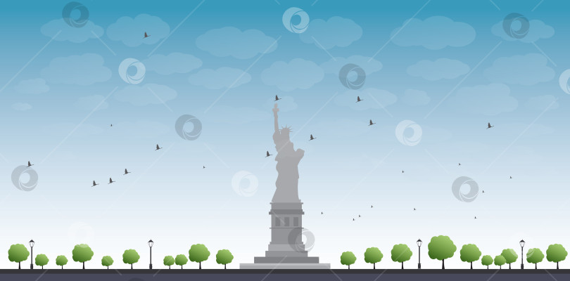 Скачать Статуя Свободы в Нью-Йорке фотосток Ozero