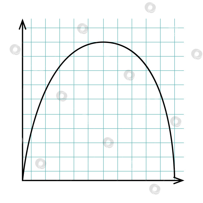 Скачать Диаграмма параболы. Икона стиля каракули. фотосток Ozero
