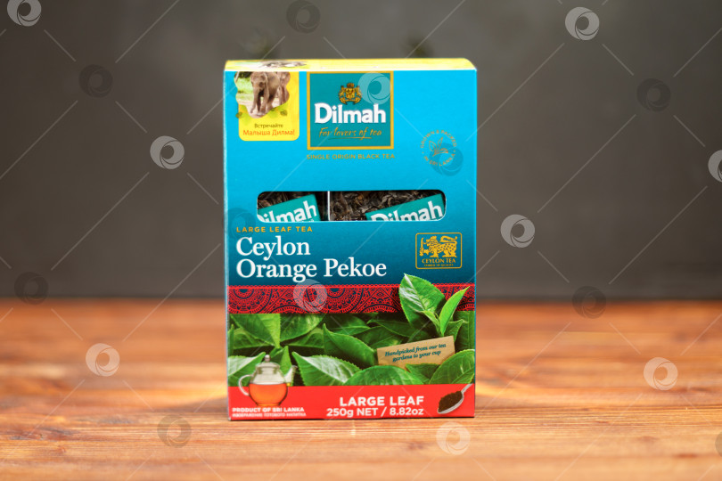 Скачать Тюмень, Россия - 23 января 2023 года: Чай Дилма. Dilmah - один из известных брендов в чайной промышленности. фотосток Ozero