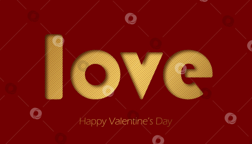 Скачать Поздравительная открытка с Днем Святого Валентина в стиле вырезки из бумаги. фотосток Ozero