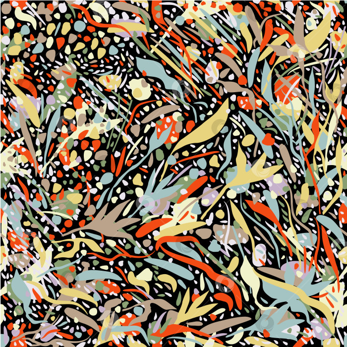 Скачать Векторный бесшовный абстрактный цветочный узор. фотосток Ozero