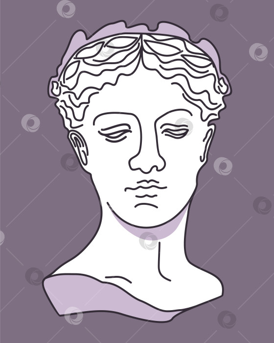 Скачать Векторная изолированная иллюстрация женской греческой статуи. фотосток Ozero
