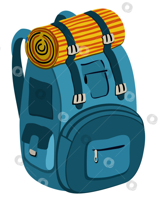 Скачать Векторная изолированная иллюстрация туристического рюкзака. фотосток Ozero