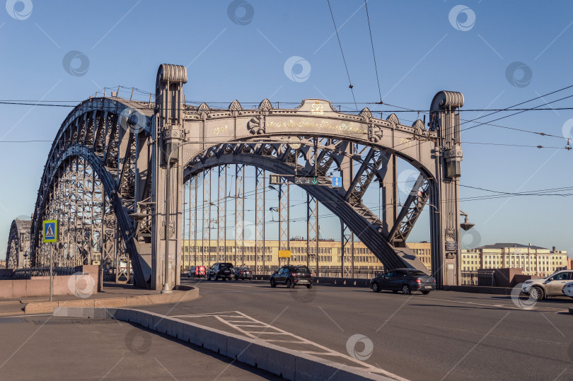 Скачать Санкт-Петербург, Россия, апрель 2022 г. Большеохтинский мост . фотосток Ozero