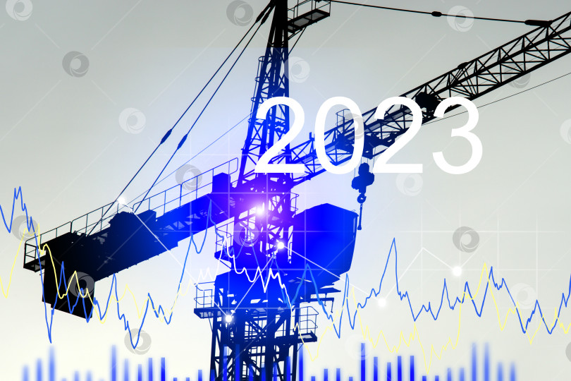 Скачать Новый 2023 год для разметки и строительных планов. Растет спрос и цены на строительство. Инвестиции в жилье, избирательный подход фотосток Ozero