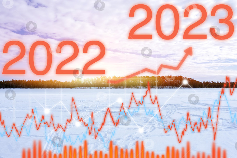 Скачать С Новым 2023 годом, зимний ландшафт. 2022 и начало 2023 года, график, зимнее время фотосток Ozero