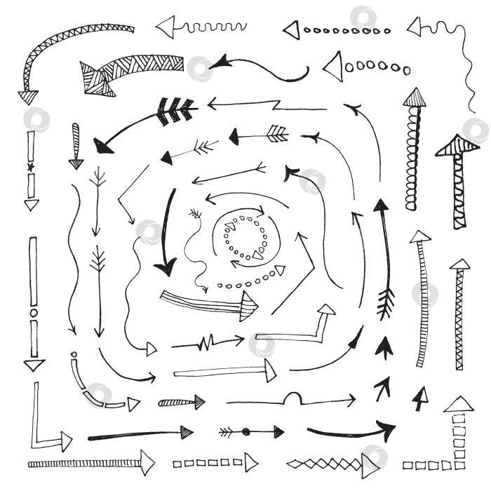 Скачать Нарисованные от руки стрелки фотосток Ozero