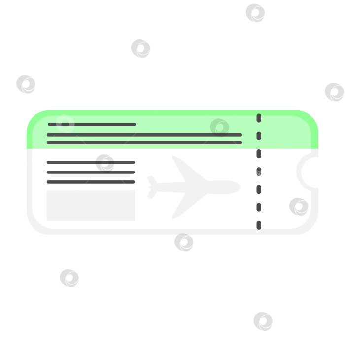 Скачать Посадочный талон авиакомпании фотосток Ozero