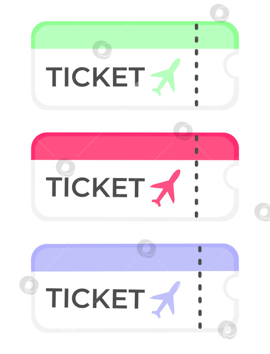 Скачать Векторная иллюстрация билетов на самолет фотосток Ozero