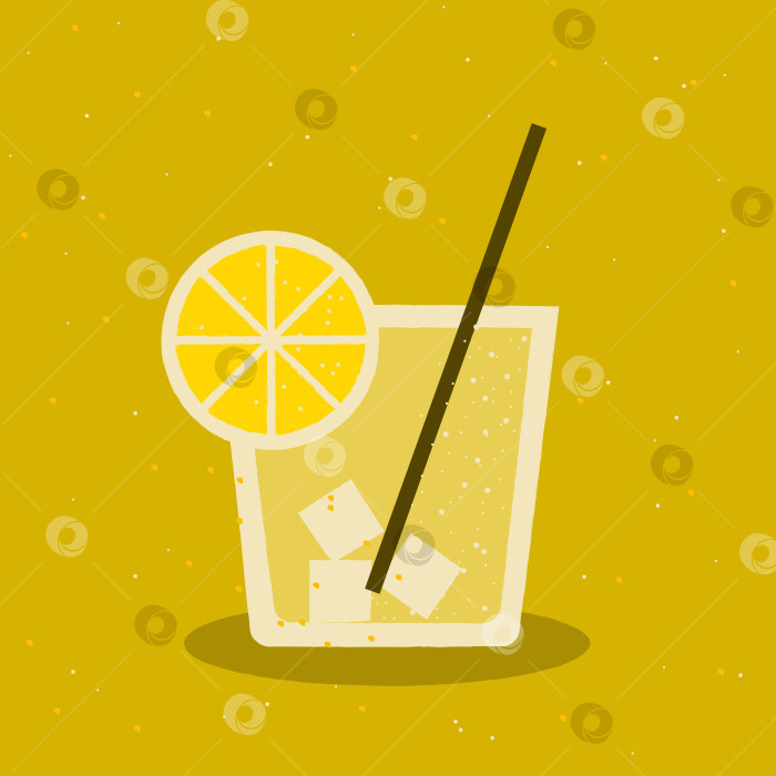 Скачать Лимонный напиток в ретро стиле фотосток Ozero