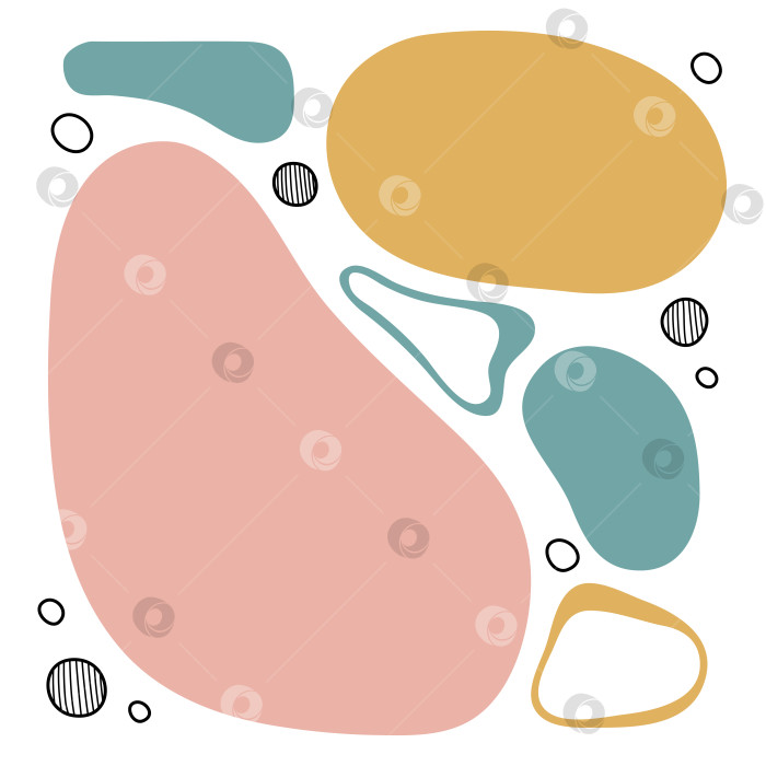 Скачать Простой абстрактный фон с цветными округлыми формами в пастельных тонах фотосток Ozero